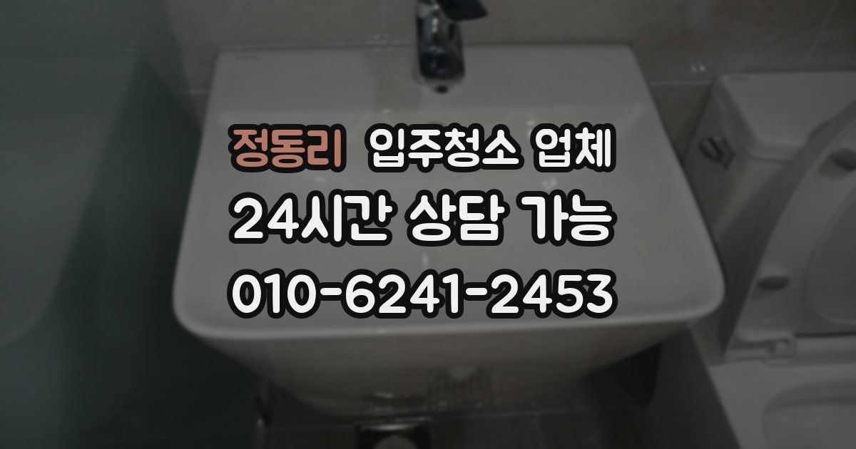 정동리 입주청소 업체