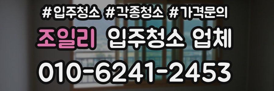 조일리 입주청소 업체
