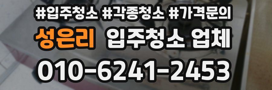 성은리 입주청소 업체