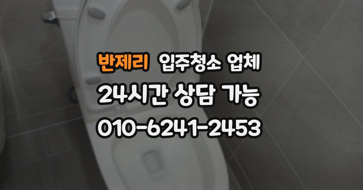 반제리 입주청소 업체