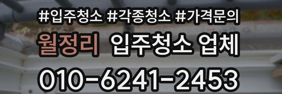 월정리 입주청소 업체