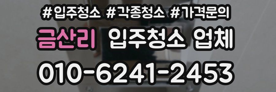 금산리 입주청소 업체