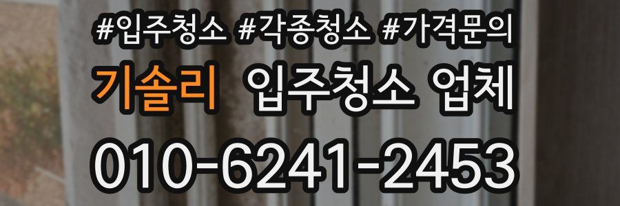 기솔리 입주청소 업체