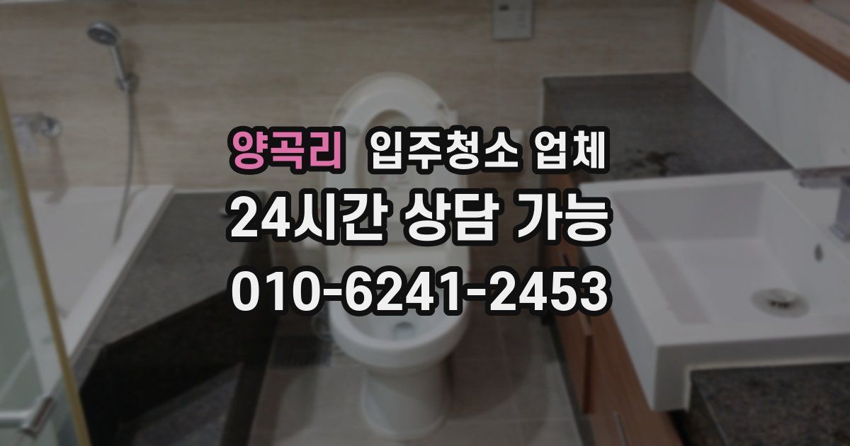 양곡리 입주청소 업체