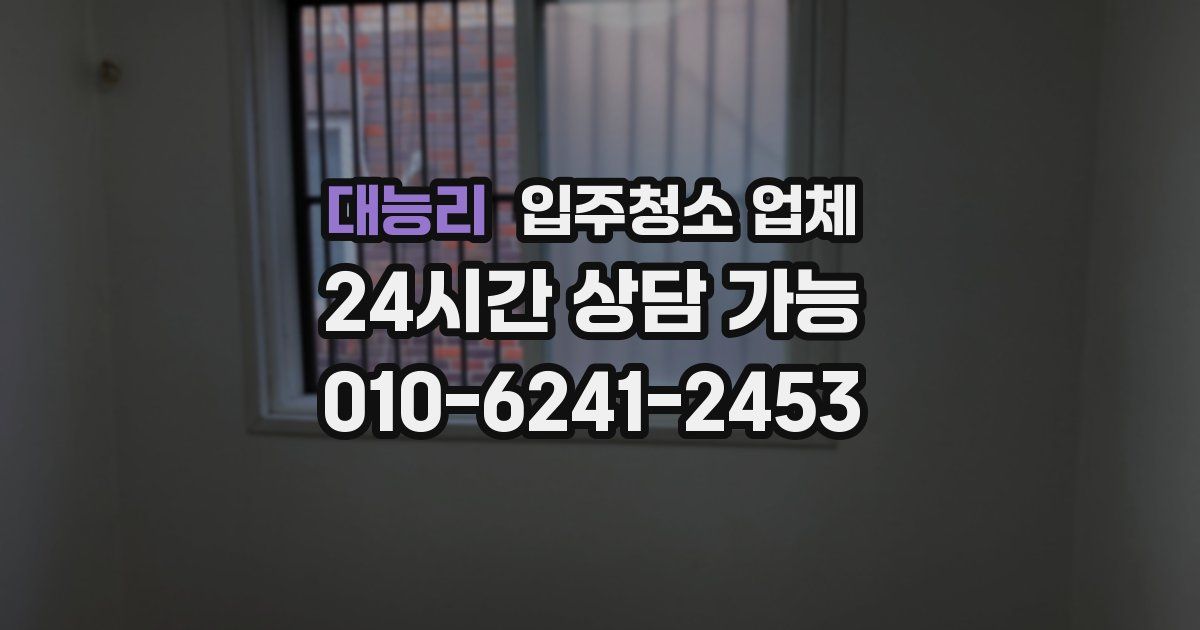 대능리 입주청소 업체