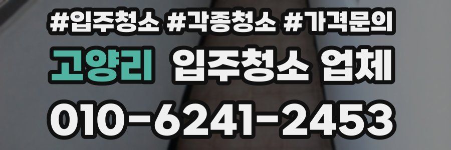 고양리 입주청소 업체