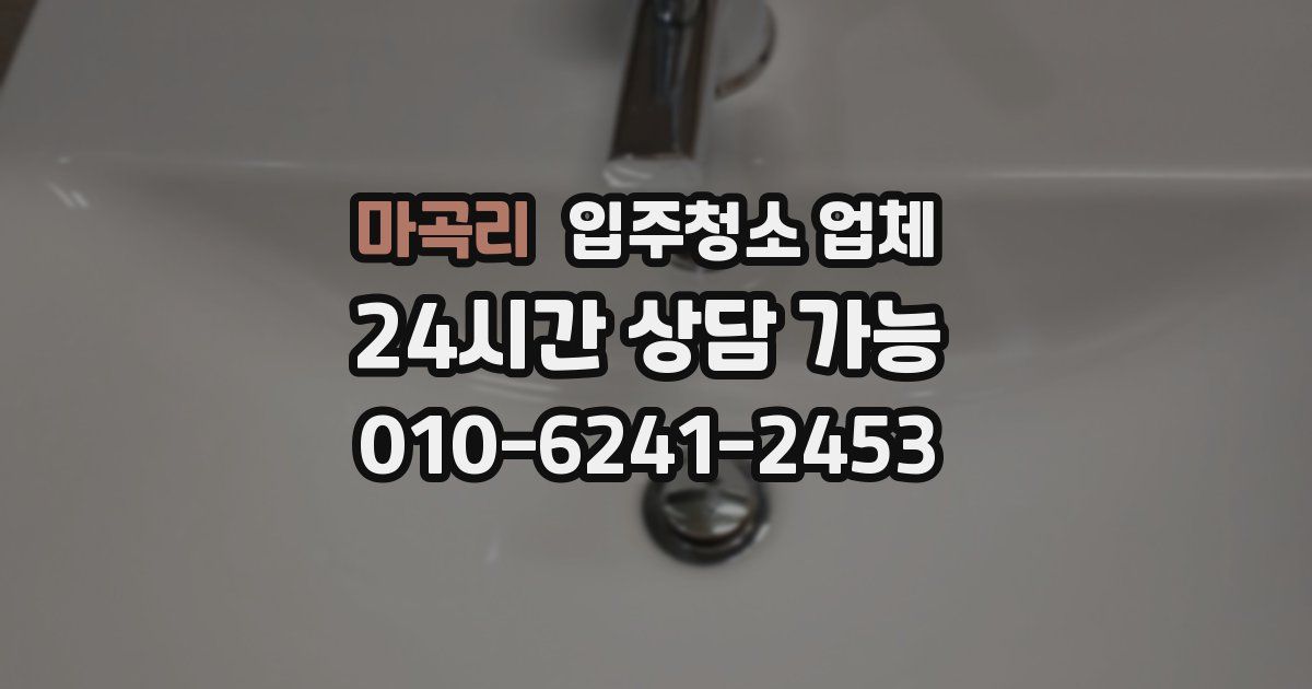 마곡리 입주청소 업체