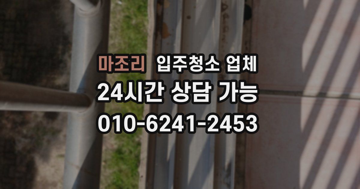 마조리 입주청소 업체