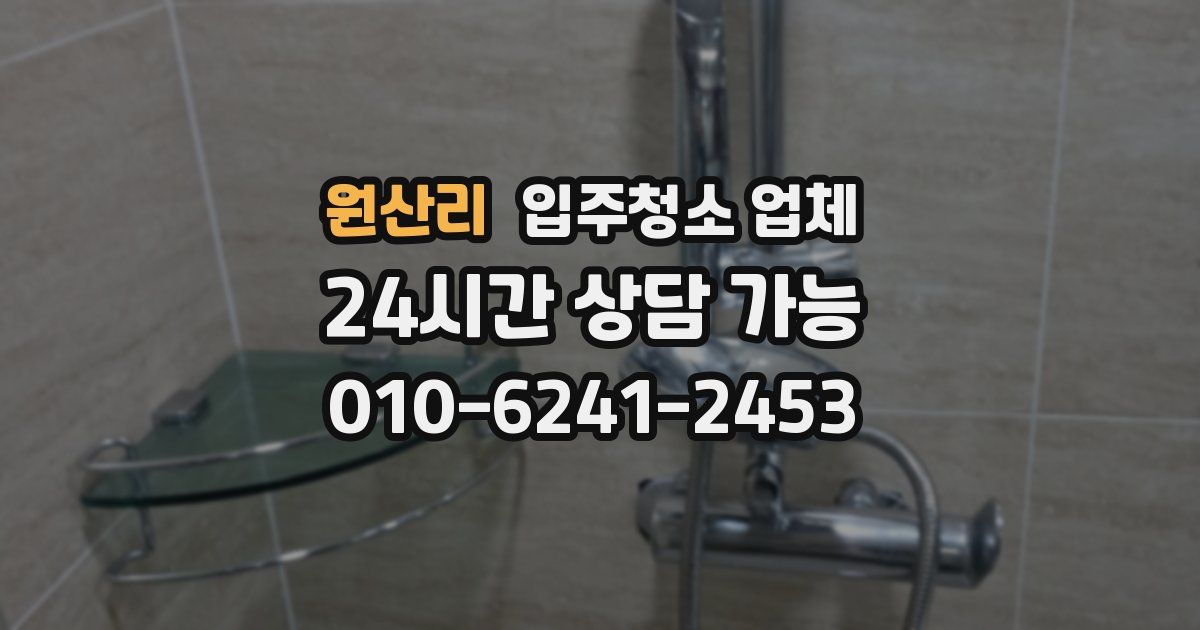 원산리 입주청소 업체