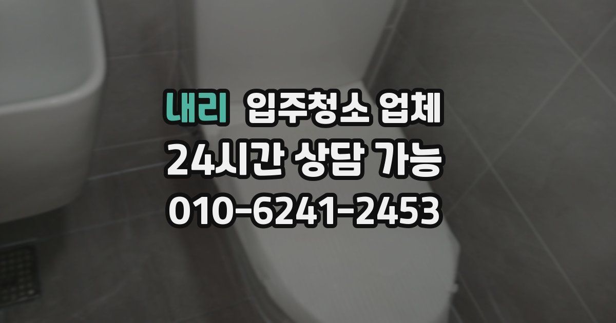 내리 입주청소 업체