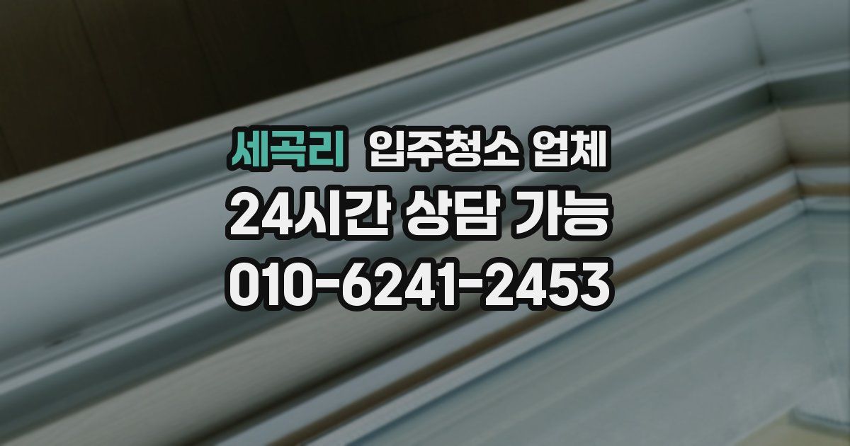세곡리 입주청소 업체