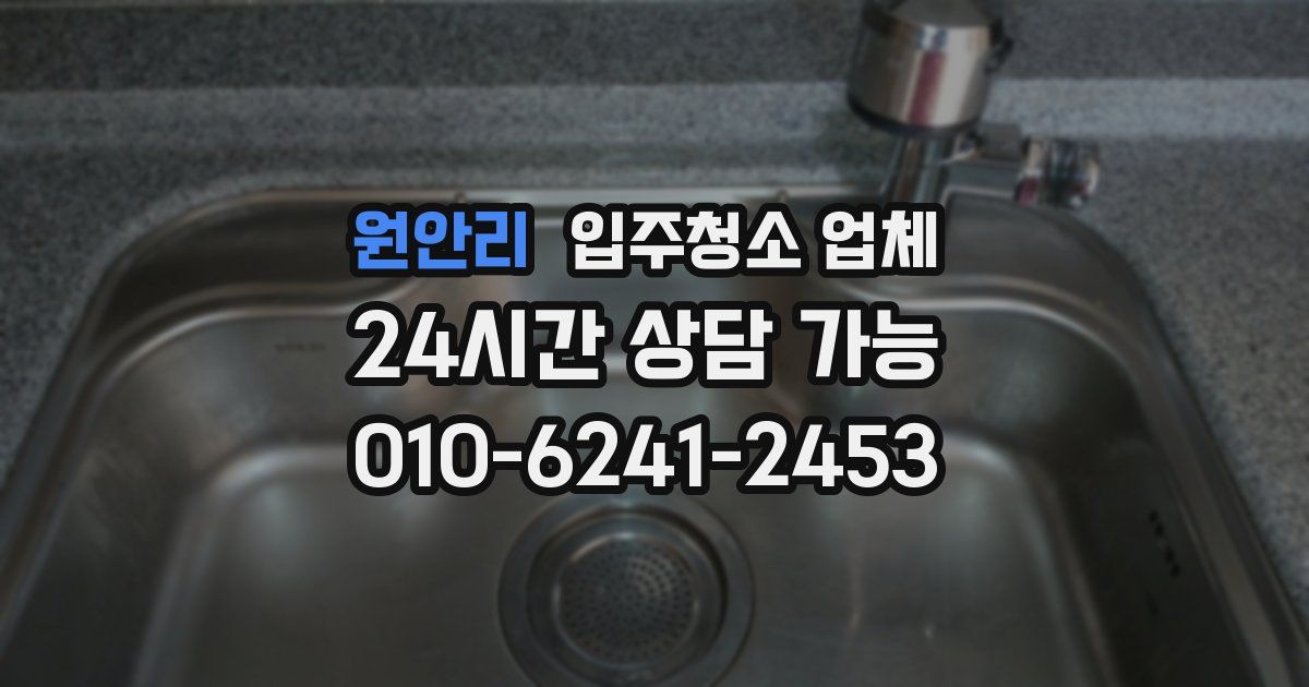 원안리 입주청소 업체