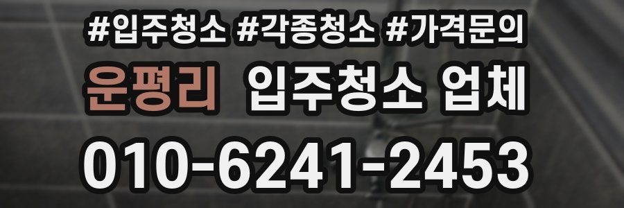운평리 입주청소 업체