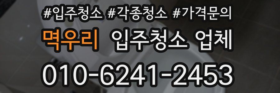 멱우리 입주청소 업체