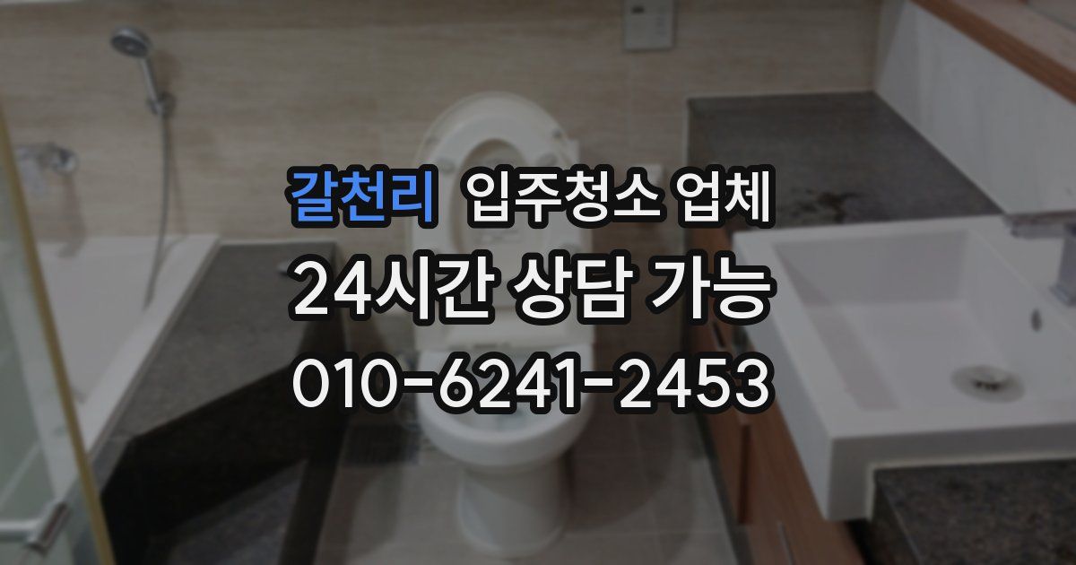 갈천리 입주청소 업체