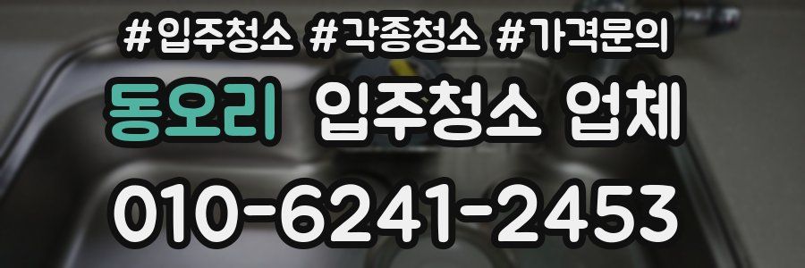 동오리 입주청소 업체