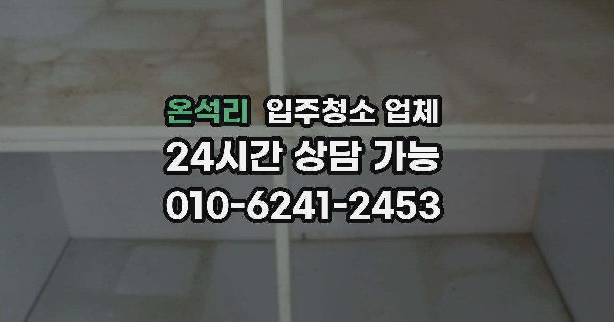 온석리 입주청소 업체