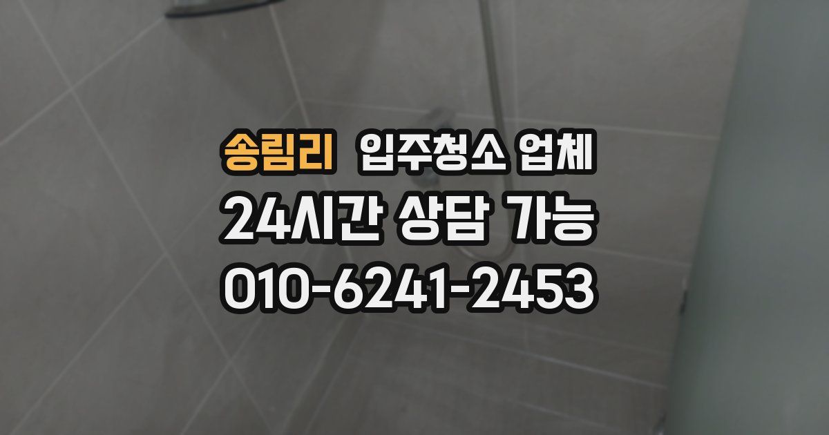 송림리 입주청소 업체