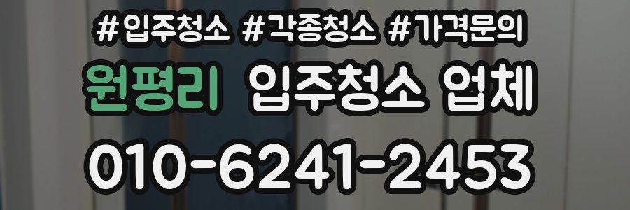 원평리 입주청소 업체