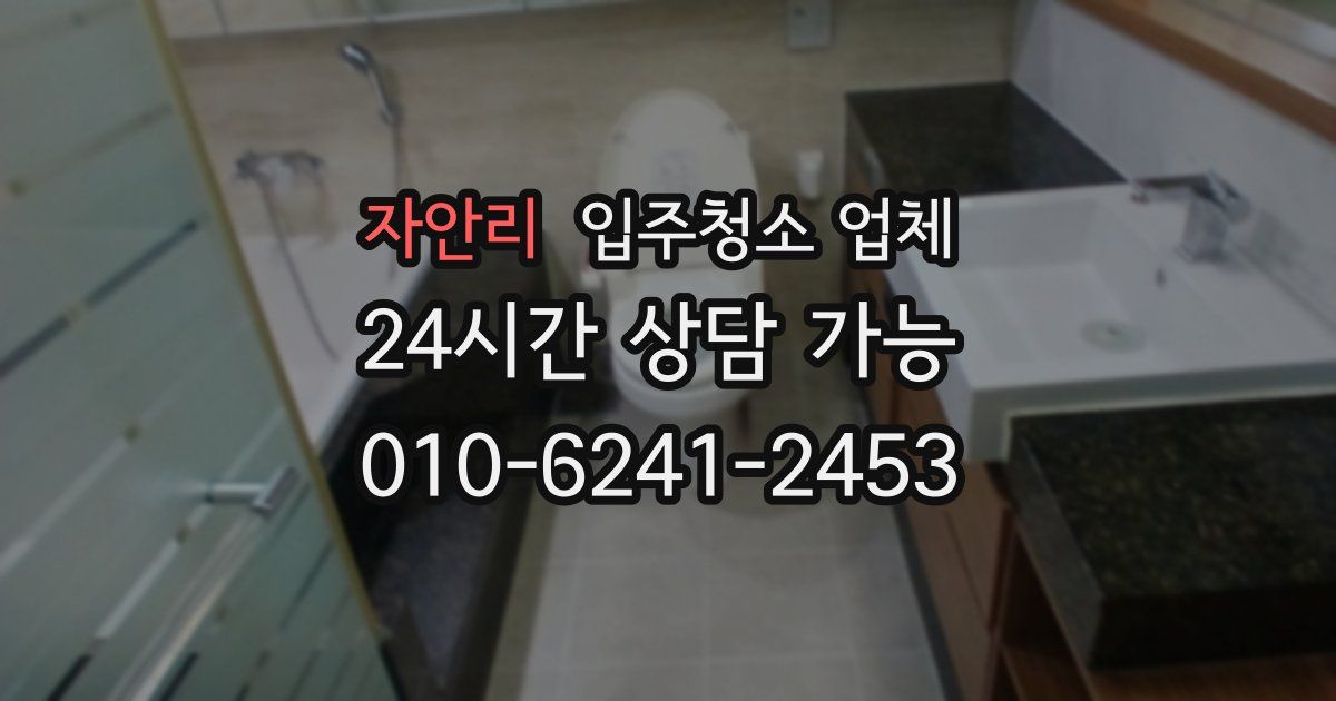 자안리 입주청소 업체