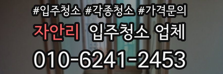 자안리 입주청소 업체