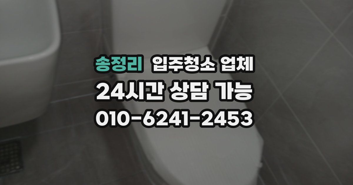 송정리 입주청소 업체