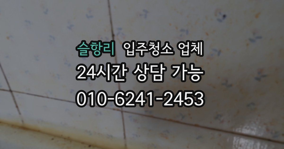 슬항리 입주청소 업체