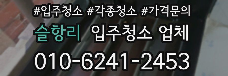 슬항리 입주청소 업체