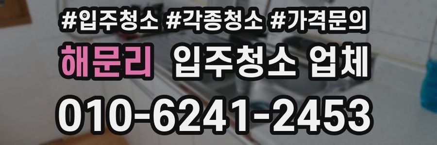 해문리 입주청소 업체