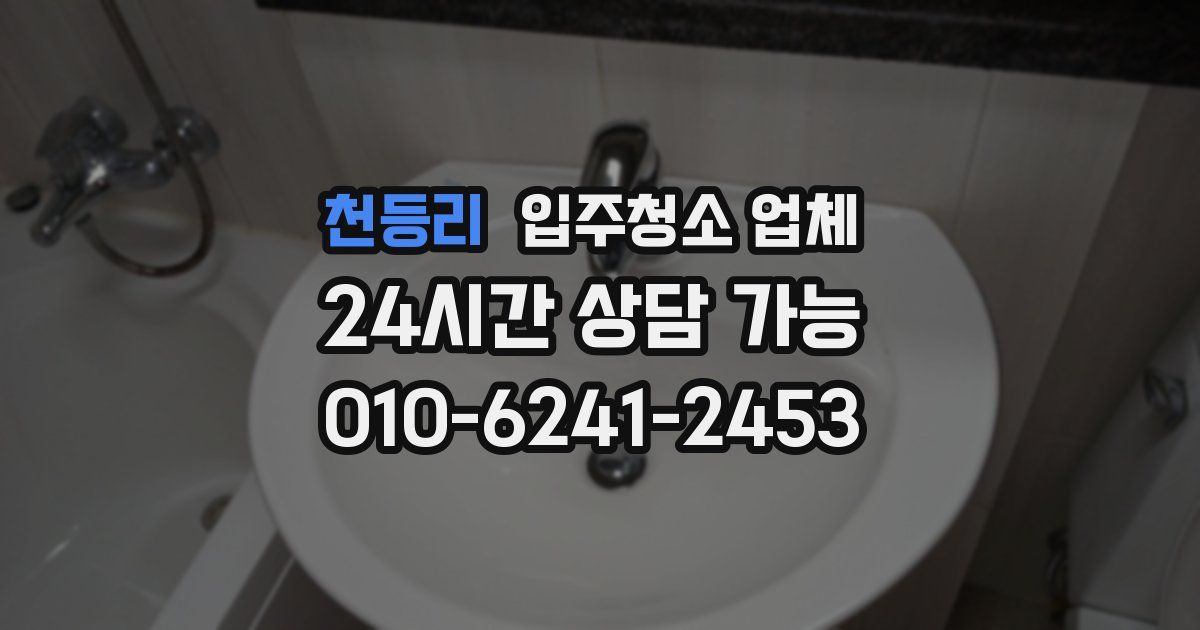천등리 입주청소 업체