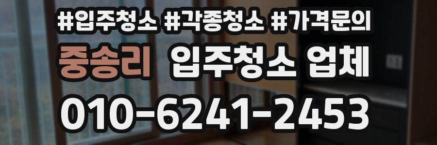 중송리 입주청소 업체