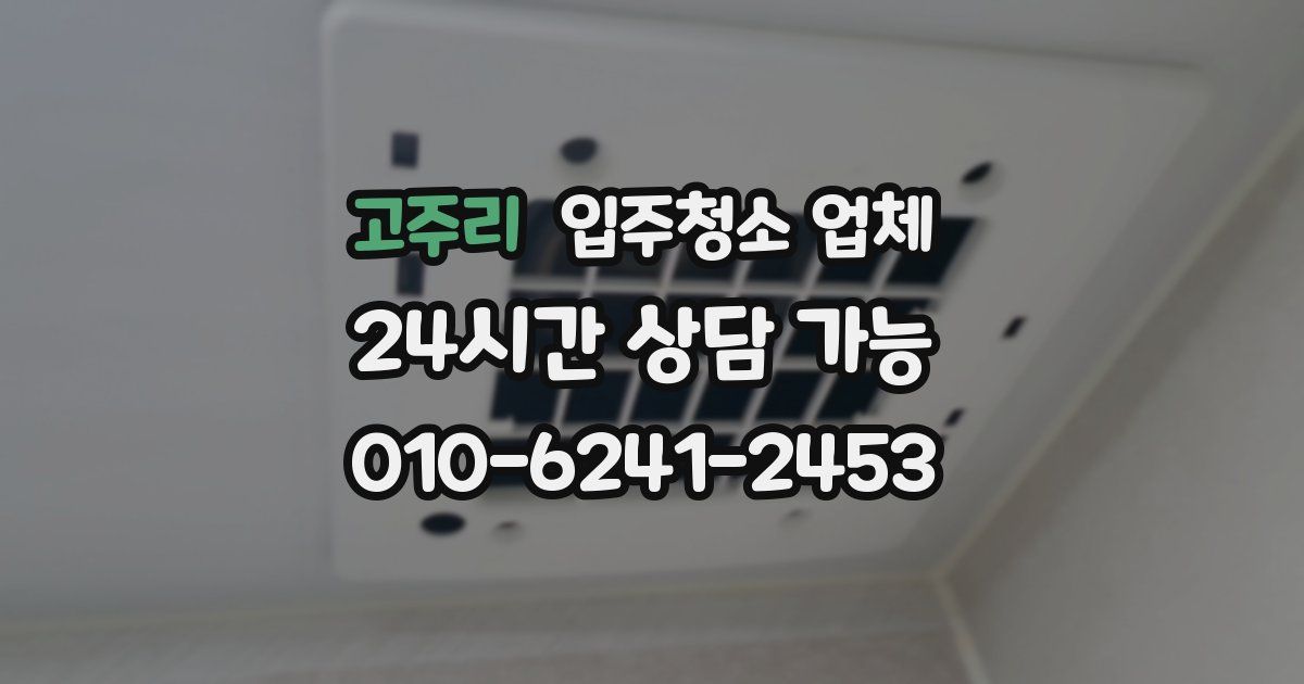 고주리 입주청소 업체