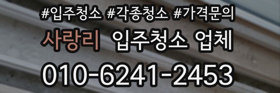 사랑리 입주청소 업체