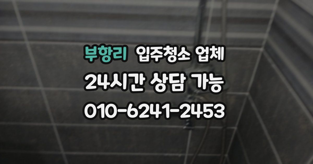 부항리 입주청소 업체