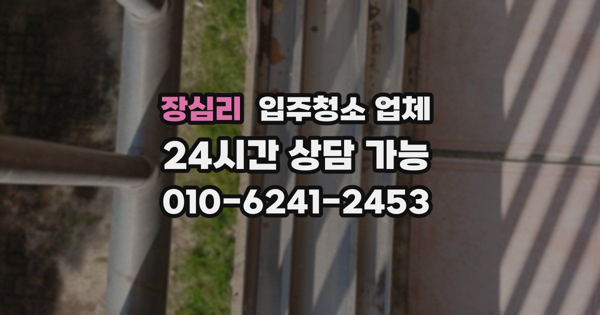 장심리 입주청소 업체