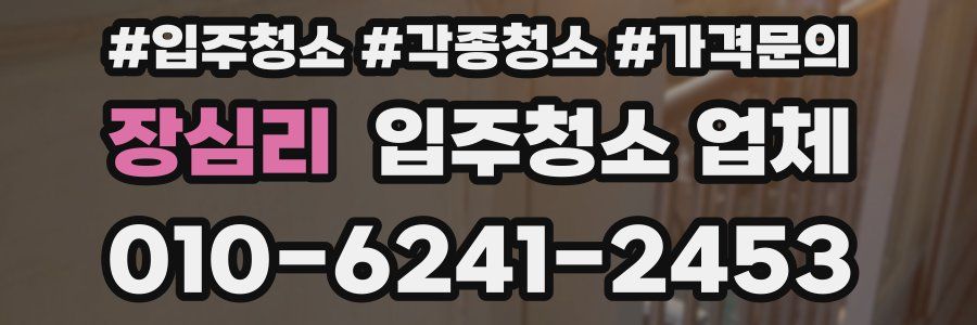 장심리 입주청소 업체