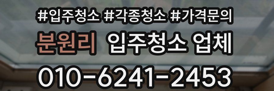 분원리 입주청소 업체