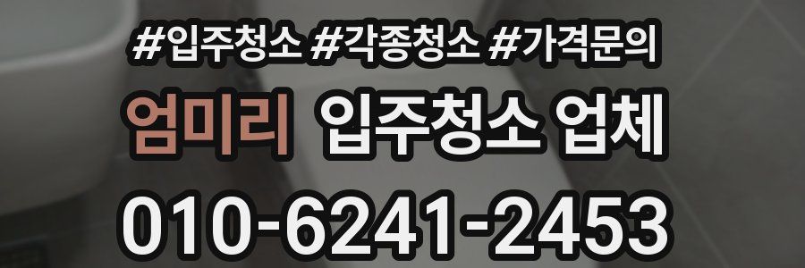 엄미리 입주청소 업체