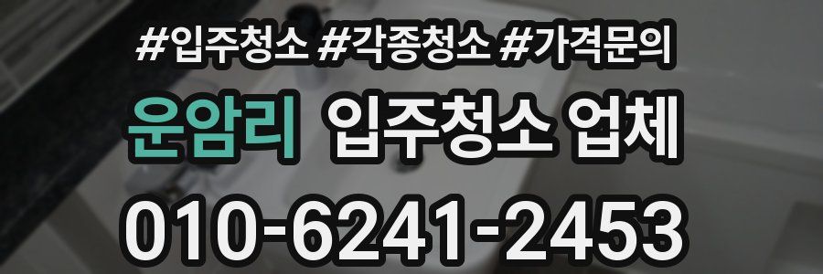 운암리 입주청소 업체