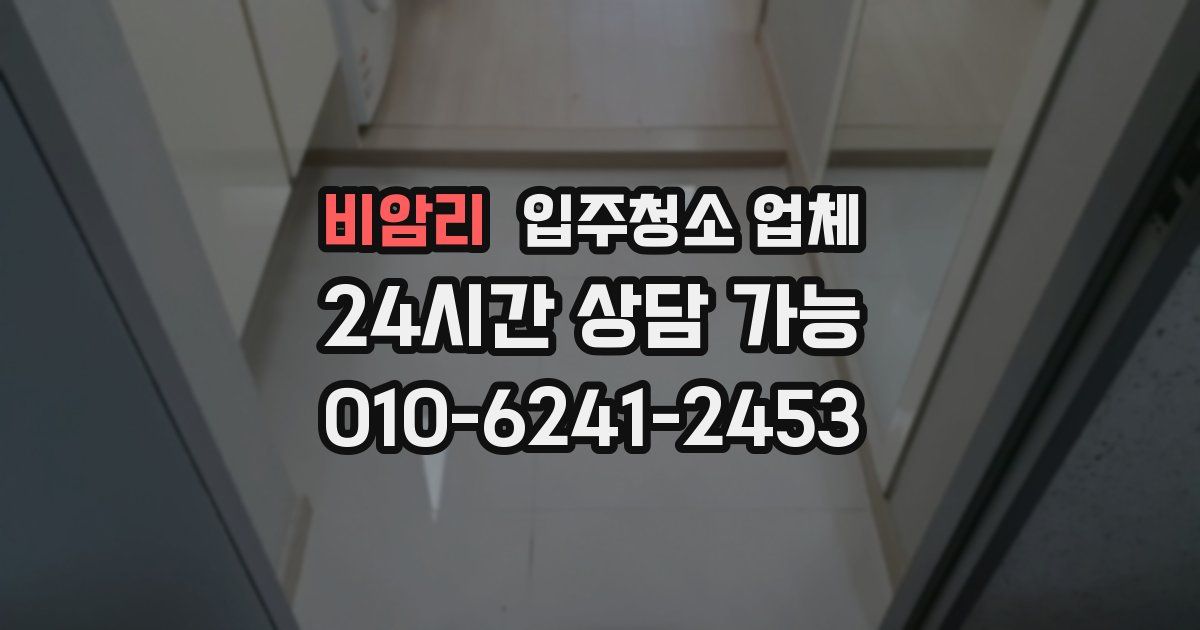 비암리 입주청소 업체