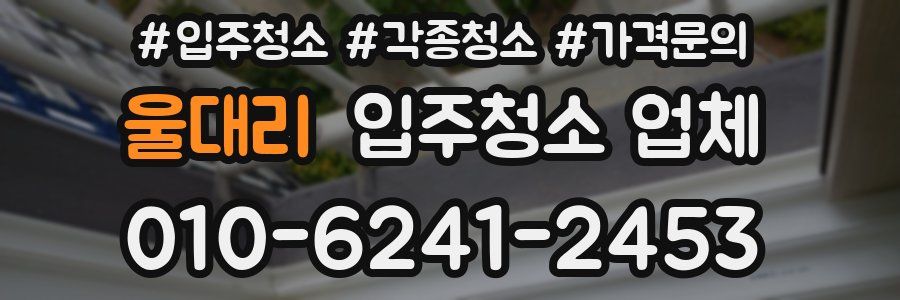울대리 입주청소 업체