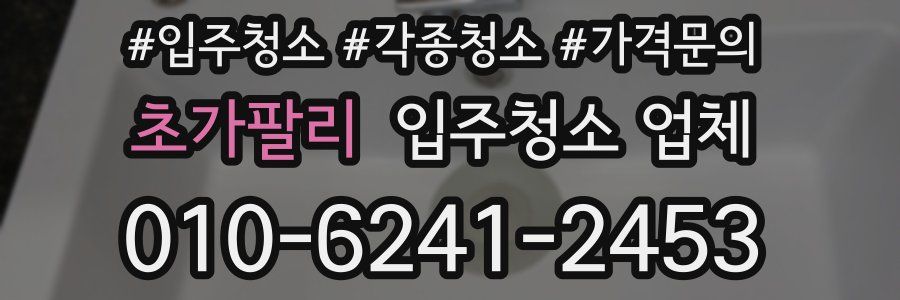 초가팔리 입주청소 업체