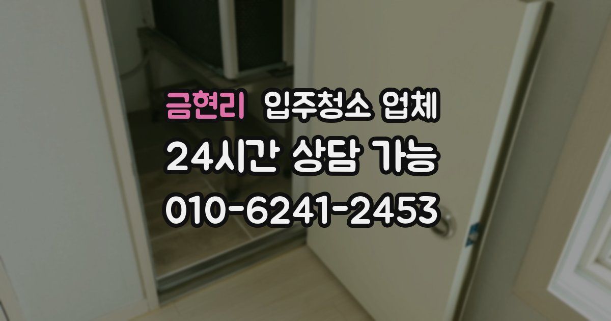 금현리 입주청소 업체