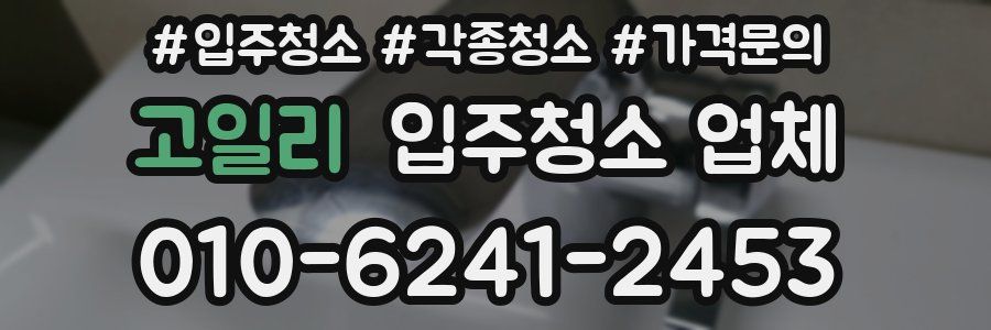 고일리 입주청소 업체
