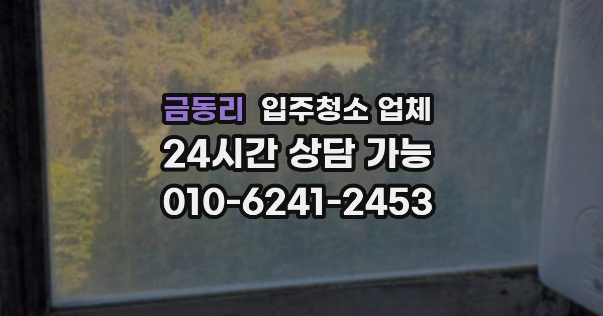 금동리 입주청소 업체
