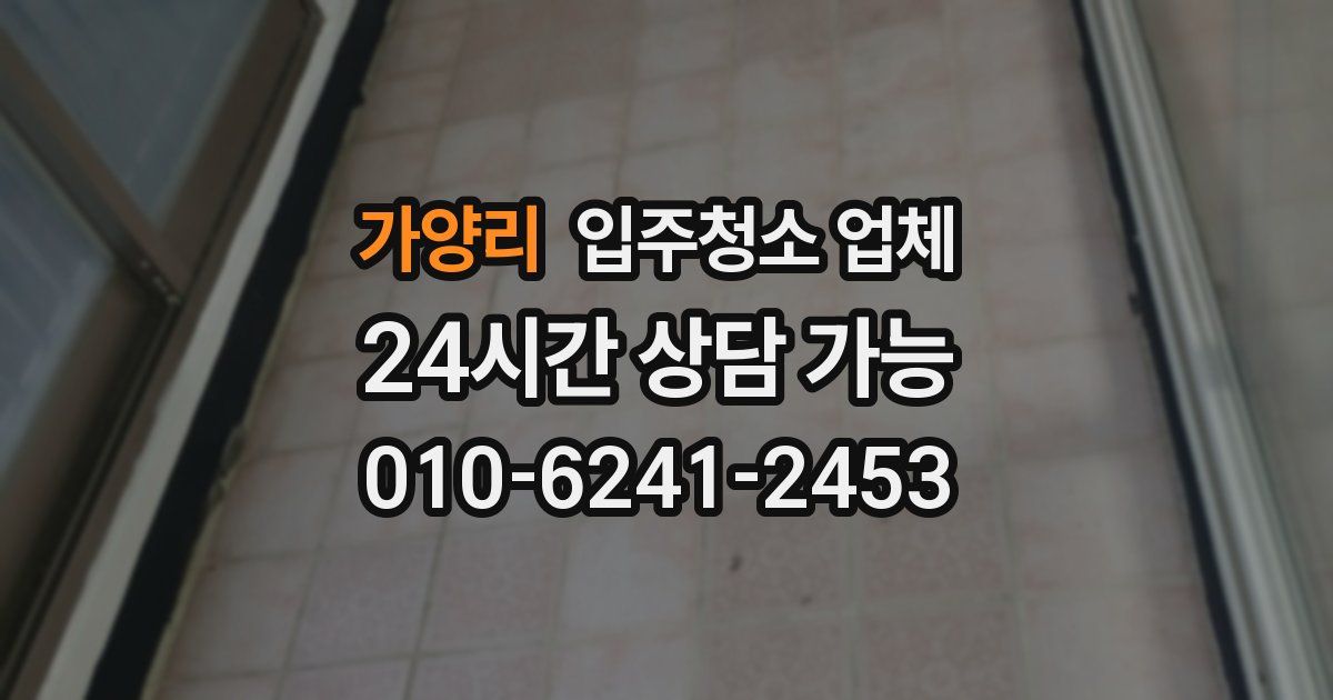 가양리 입주청소 업체