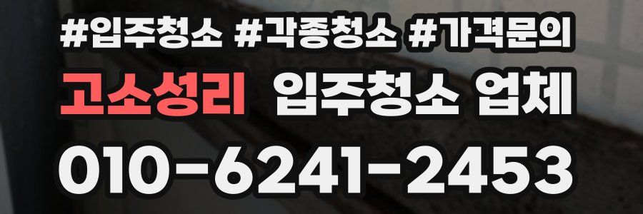 고소성리 입주청소 업체