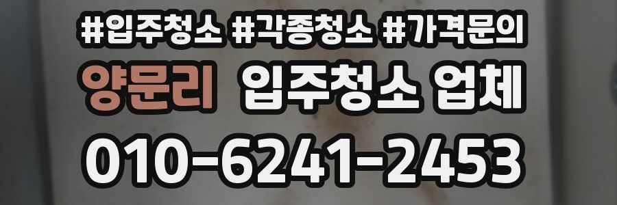 양문리 입주청소 업체
