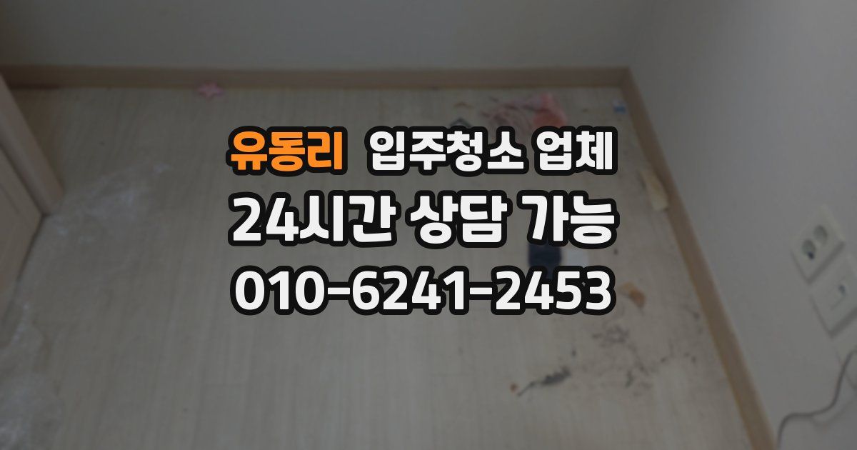 유동리 입주청소 업체