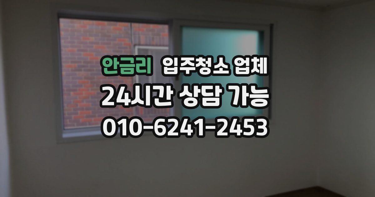 안금리 입주청소 업체